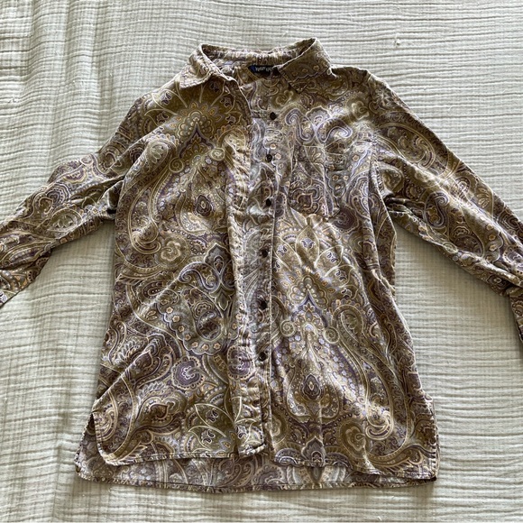 Vintage Paisley Button Up Shirt - Picture 1 of 8